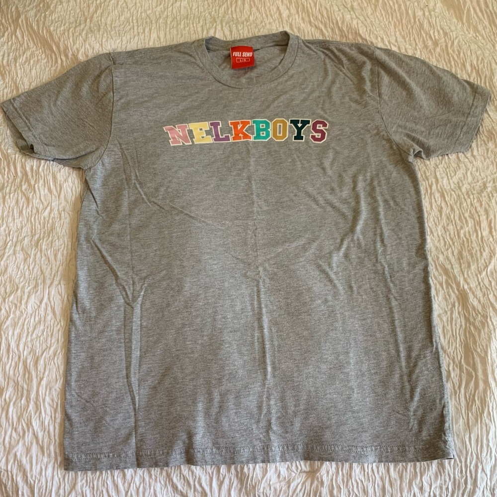 Full Send Nelk Boys Gray Short Sleeve T-Shirt!